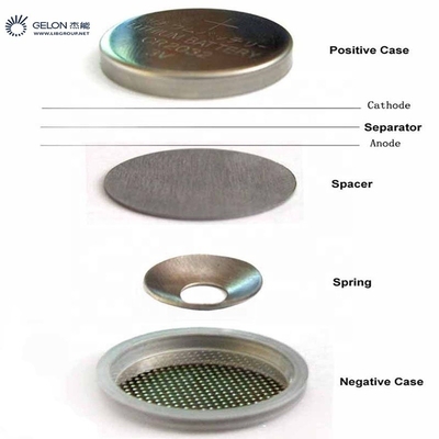 Zellfall der Münzen-304SS einschließlich Frühlings-und Distanzscheiben-Lithium-Ion Battery Materials For Coin-Zellforschung